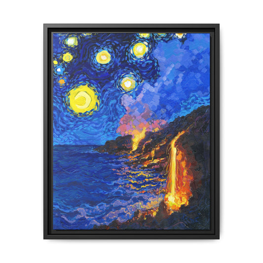 Hawai'i Volcanoes National Park Framed Canvas - The Starry Night