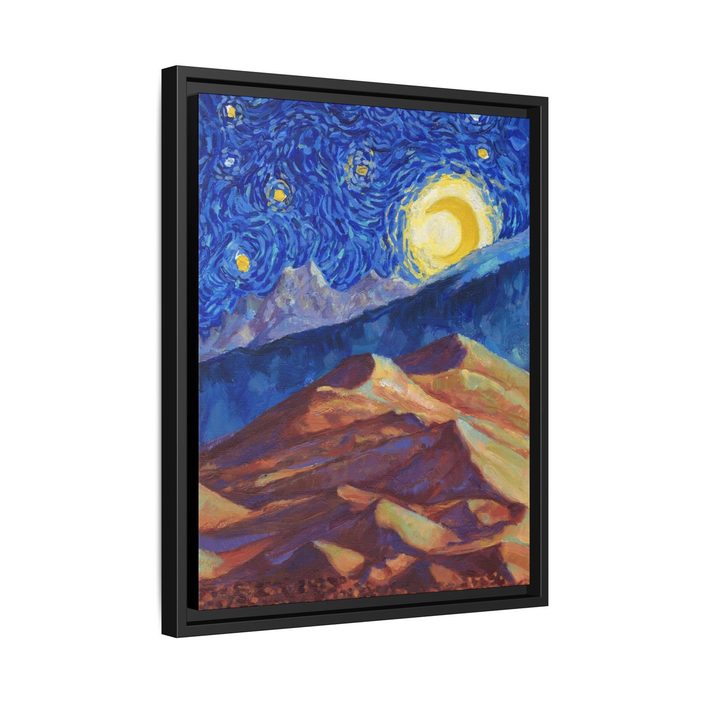 Great Sand Dunes National Park Framed Canvas - The Starry Night