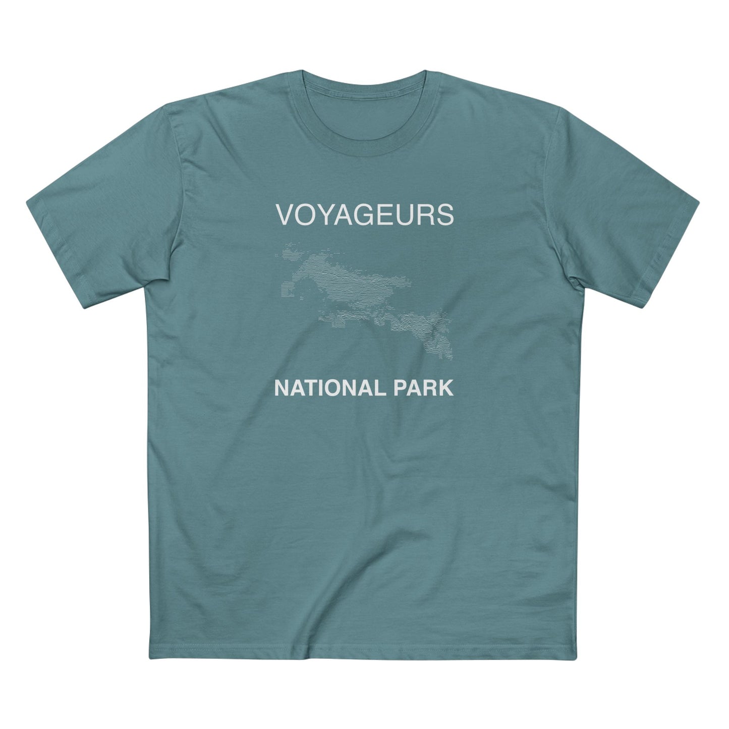 Voyageurs National Park T-Shirt Lines in Slate Blue