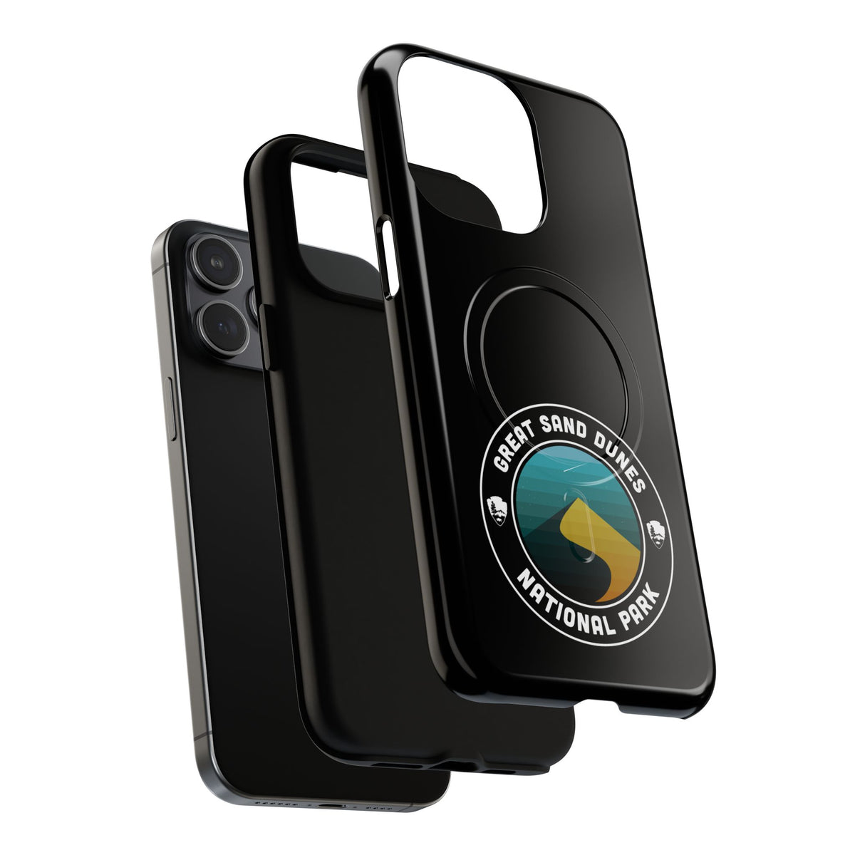 Great Sand Dunes National Park iPhone Case with MagSafe - Round Emblem Design