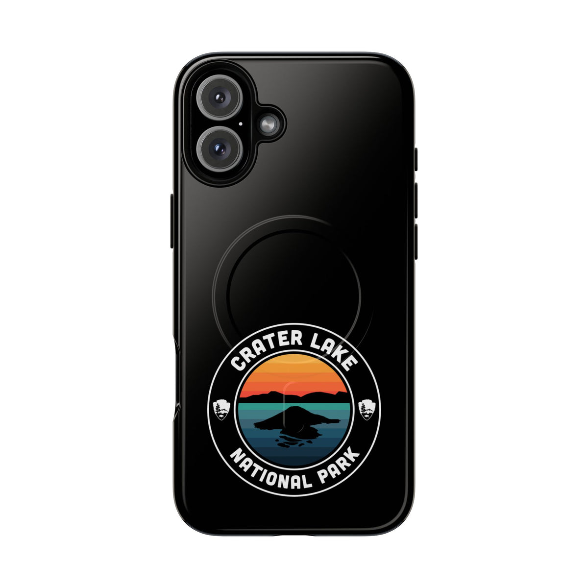 Crater Lake National Park iPhone Case with MagSafe - Round Emblem Design