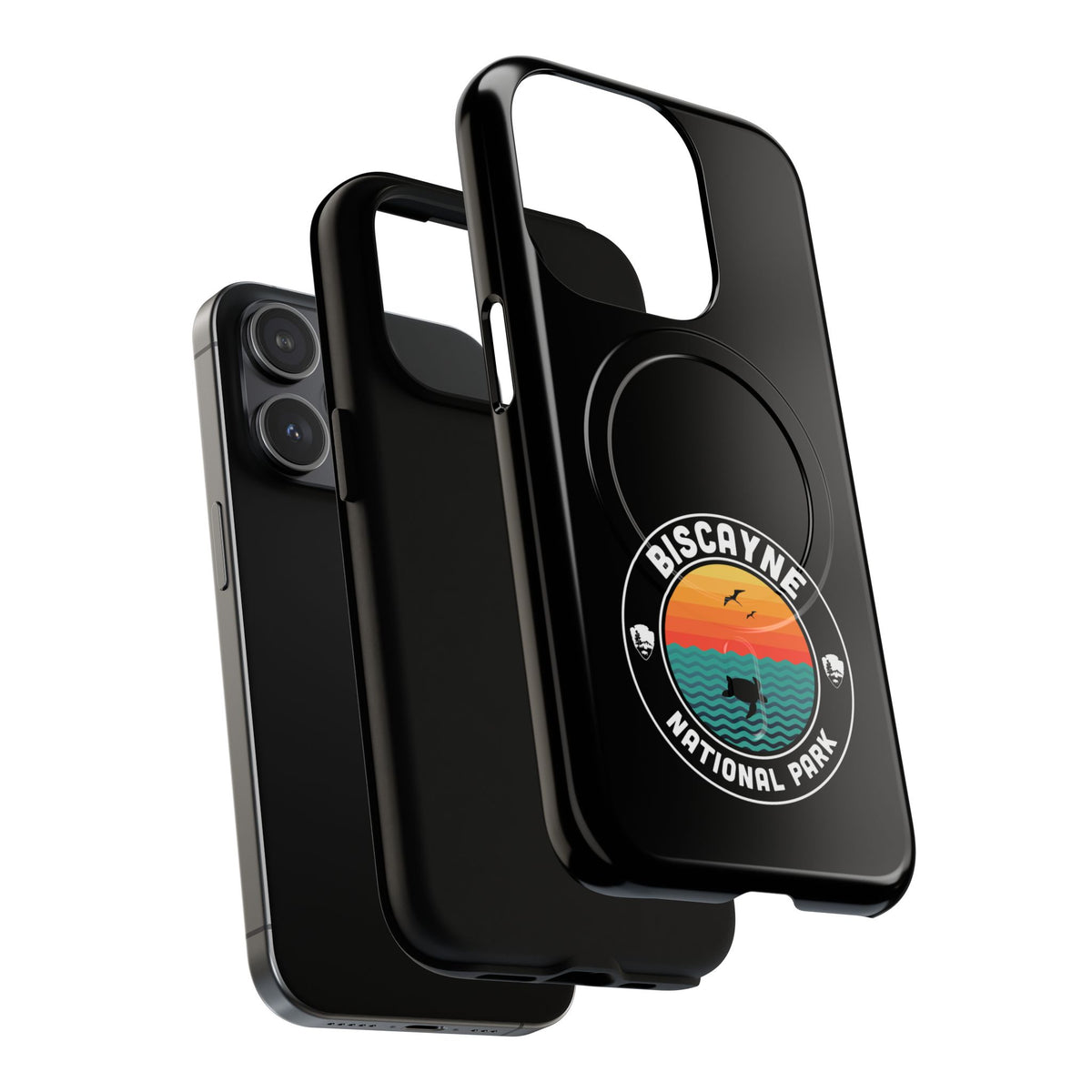 Biscayne National Park iPhone Case with MagSafe - Round Emblem Design