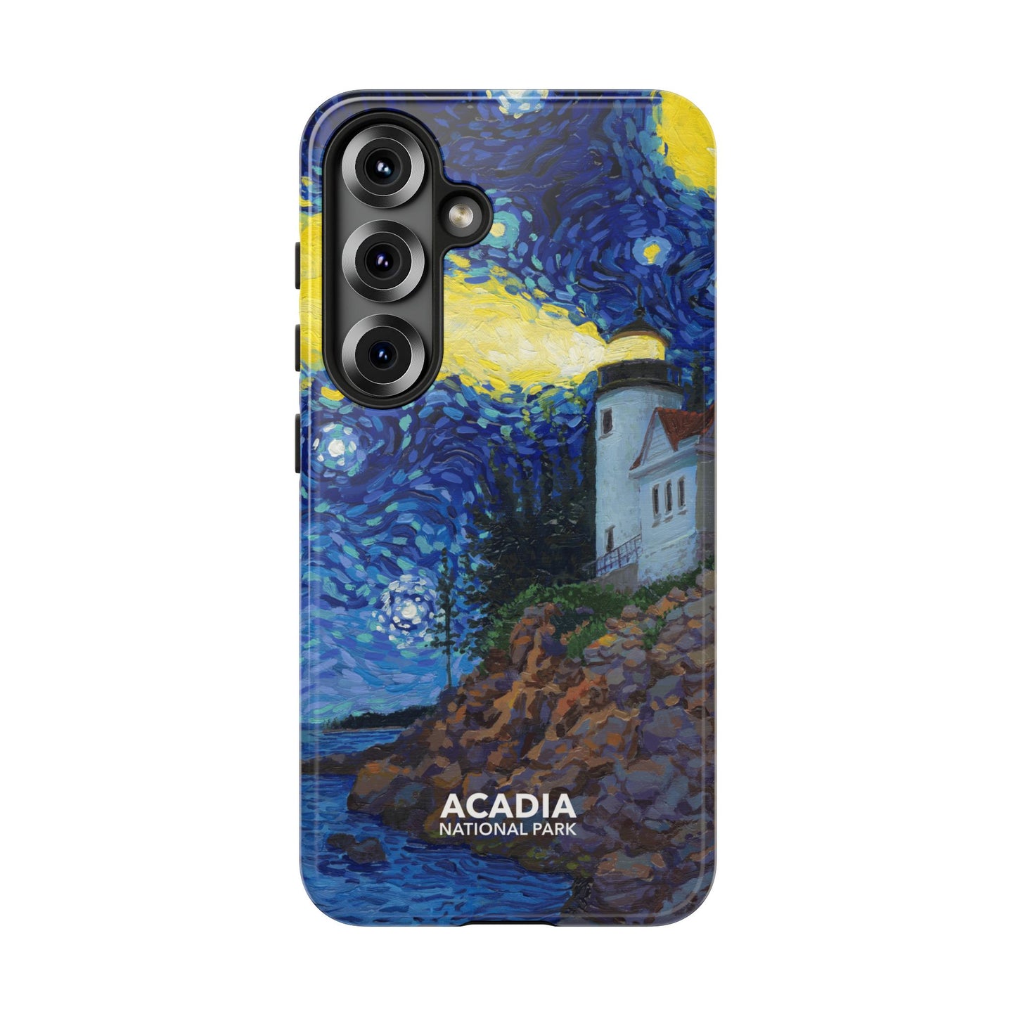 Acadia National Park Phone Case - Starry Night Lighthouse