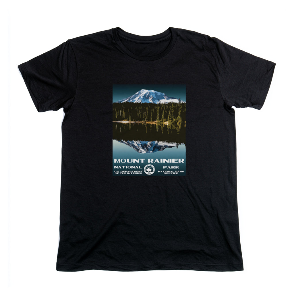 Mount Rainier National Park T-Shirt in Black