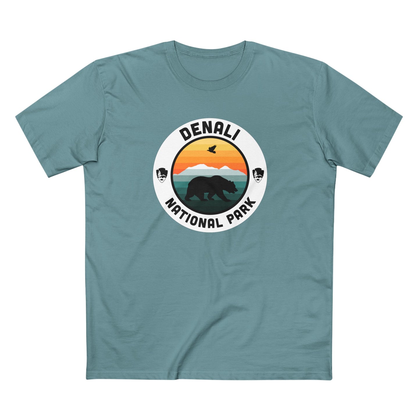 Denali National Park T-Shirt - Round Badge Design