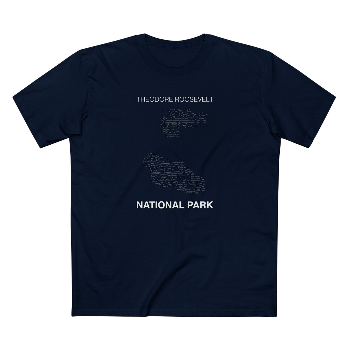 Theodore Roosevelt National Park T-Shirt Lines in Navy
