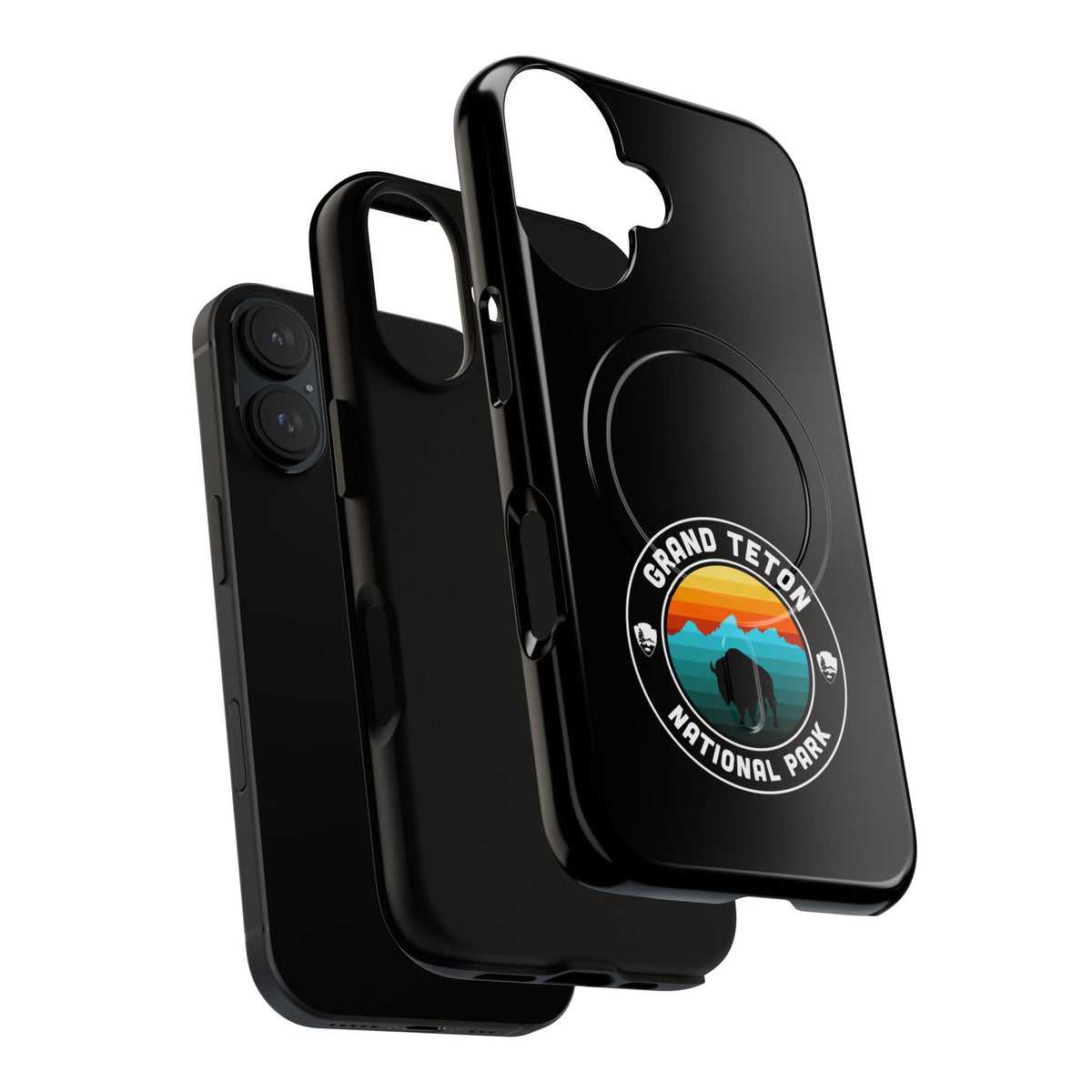 Grand Teton National Park iPhone Case with MagSafe - Round Emblem Design