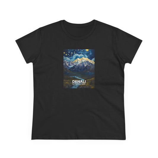 Denali National Park Women's T-Shirt - Starry Night