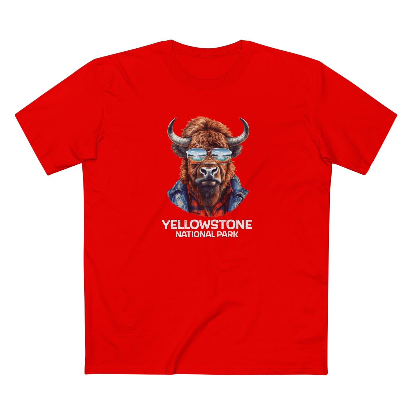 Yellowstone National Park T-Shirt - Bison in Red