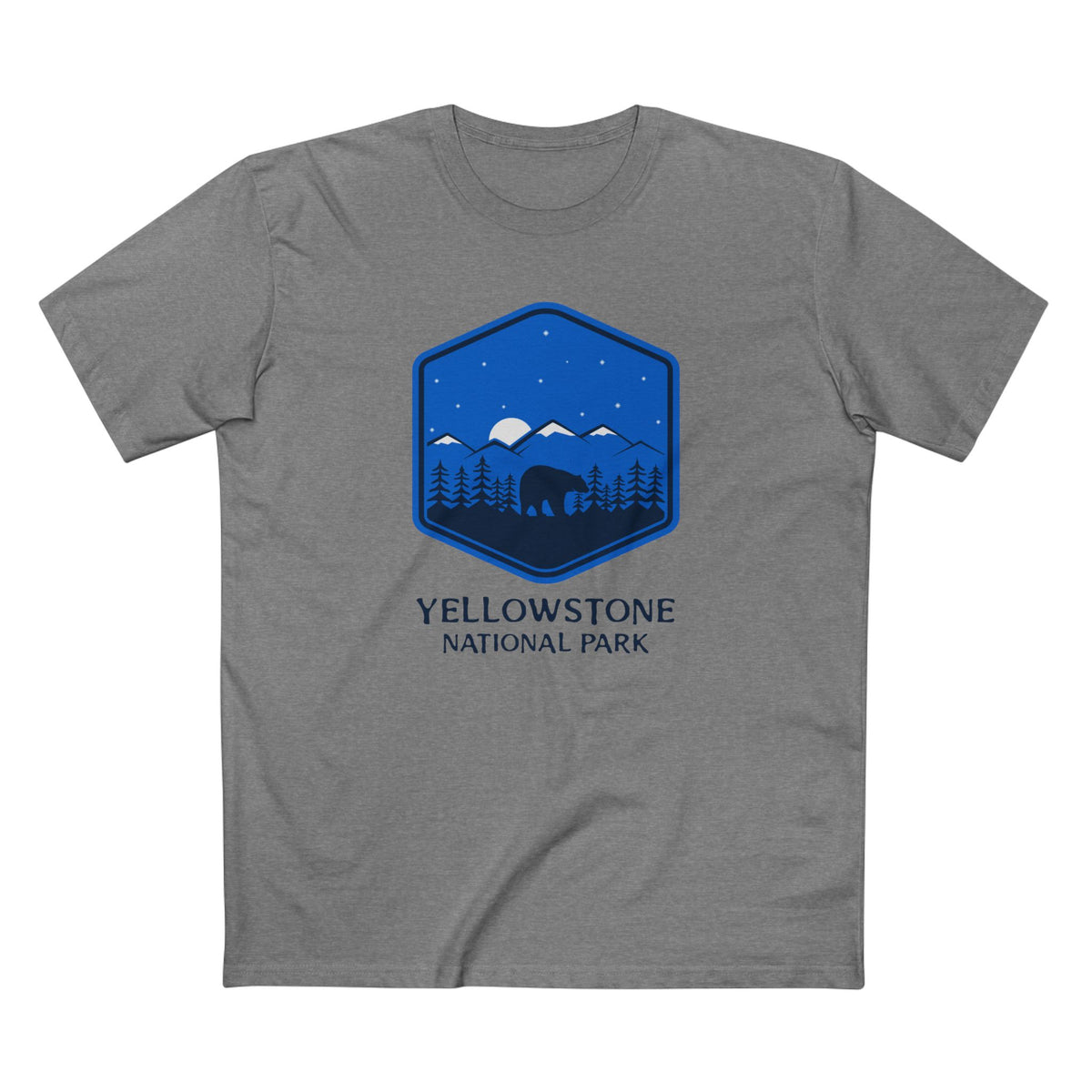 Yellowstone National Park T-Shirt - Bear Graphic in Athletic Heather