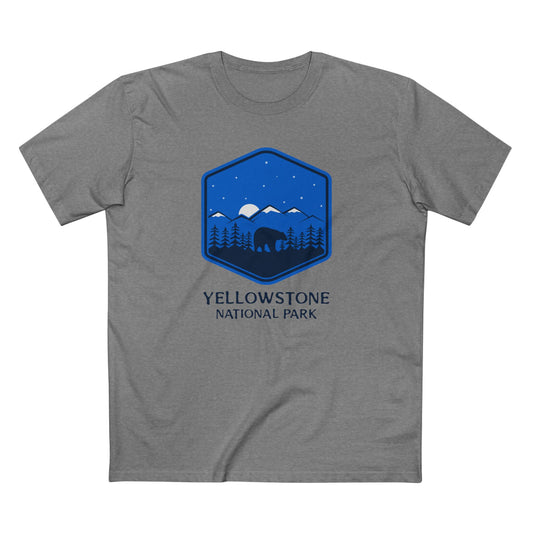 Yellowstone National Park T-Shirt - Bear Graphic in Athletic Heather