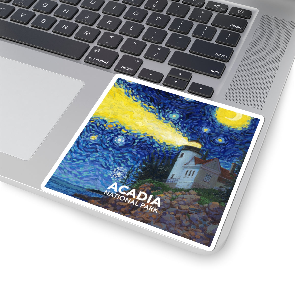 Acadia National Park Sticker - Starry Night Lighthouse