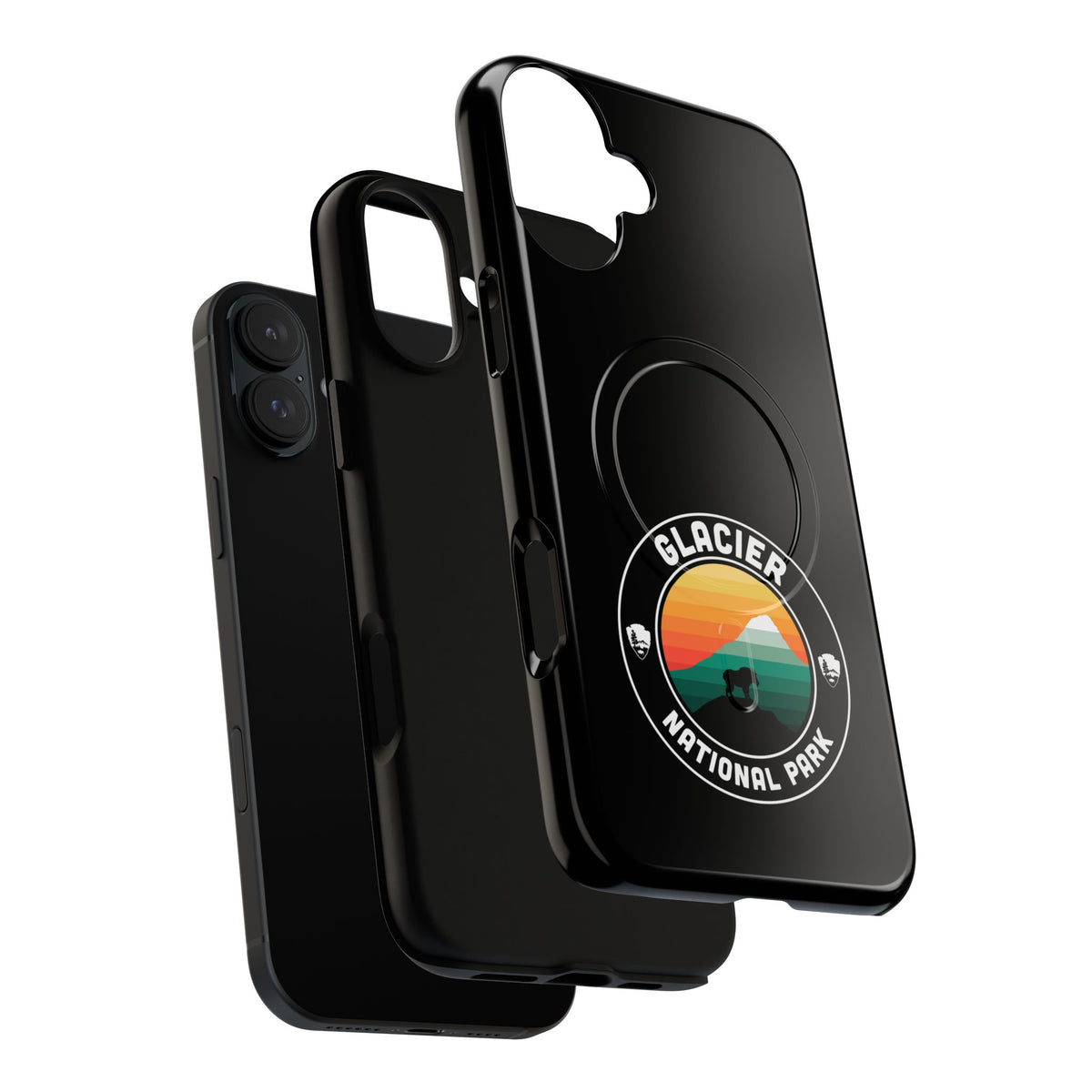 Glacier National Park iPhone Case with MagSafe - Round Emblem Design