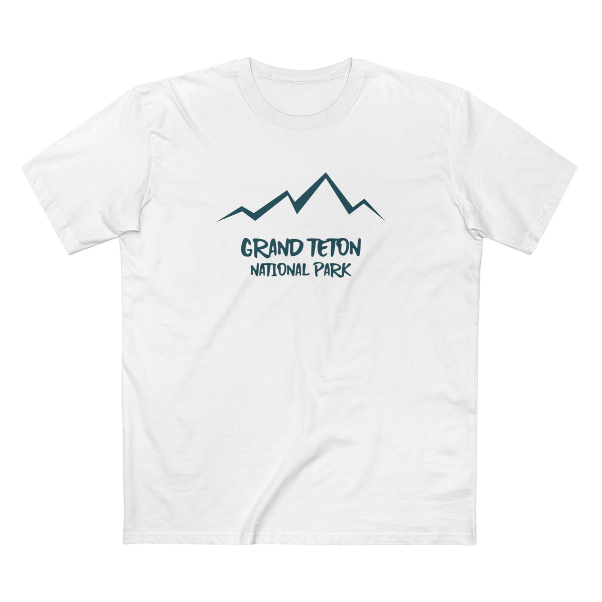 Grand Teton National Park T-Shirt Stamp in White