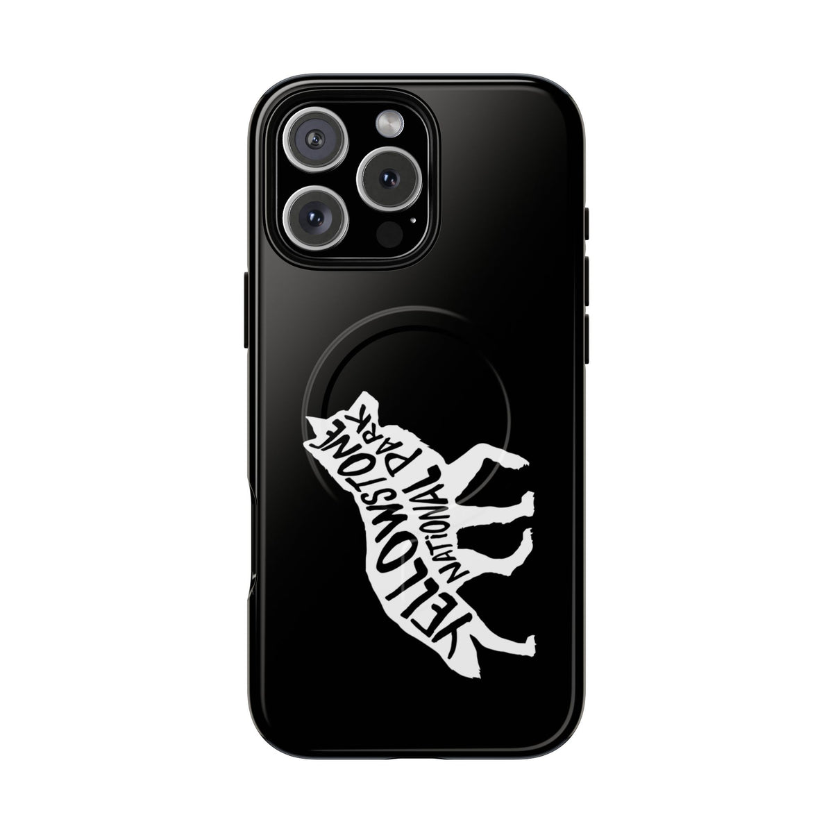 Yellowstone National Park iPhone Case with MagSafe - Wolf Design