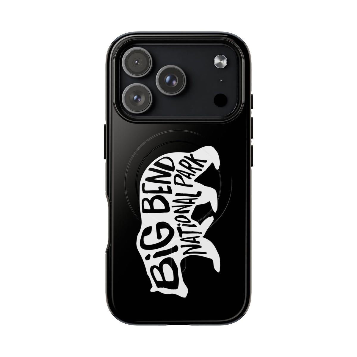 Big Bend National Park iPhone Case with MagSafe - Black Bear Design