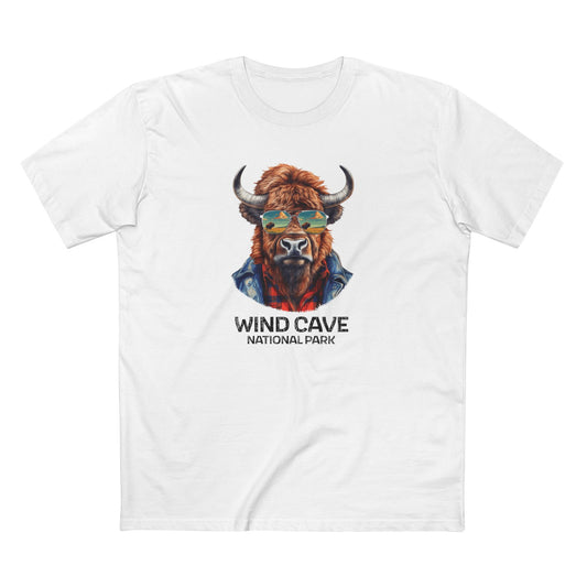 Wind Cave National Park T-Shirt - Bison in White