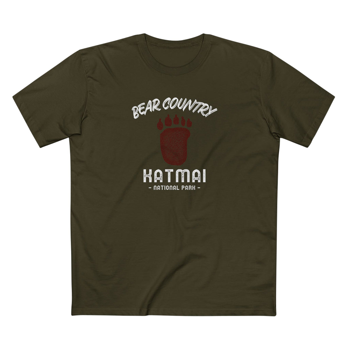 Katmai National Park T-Shirt - Bear Country in Army