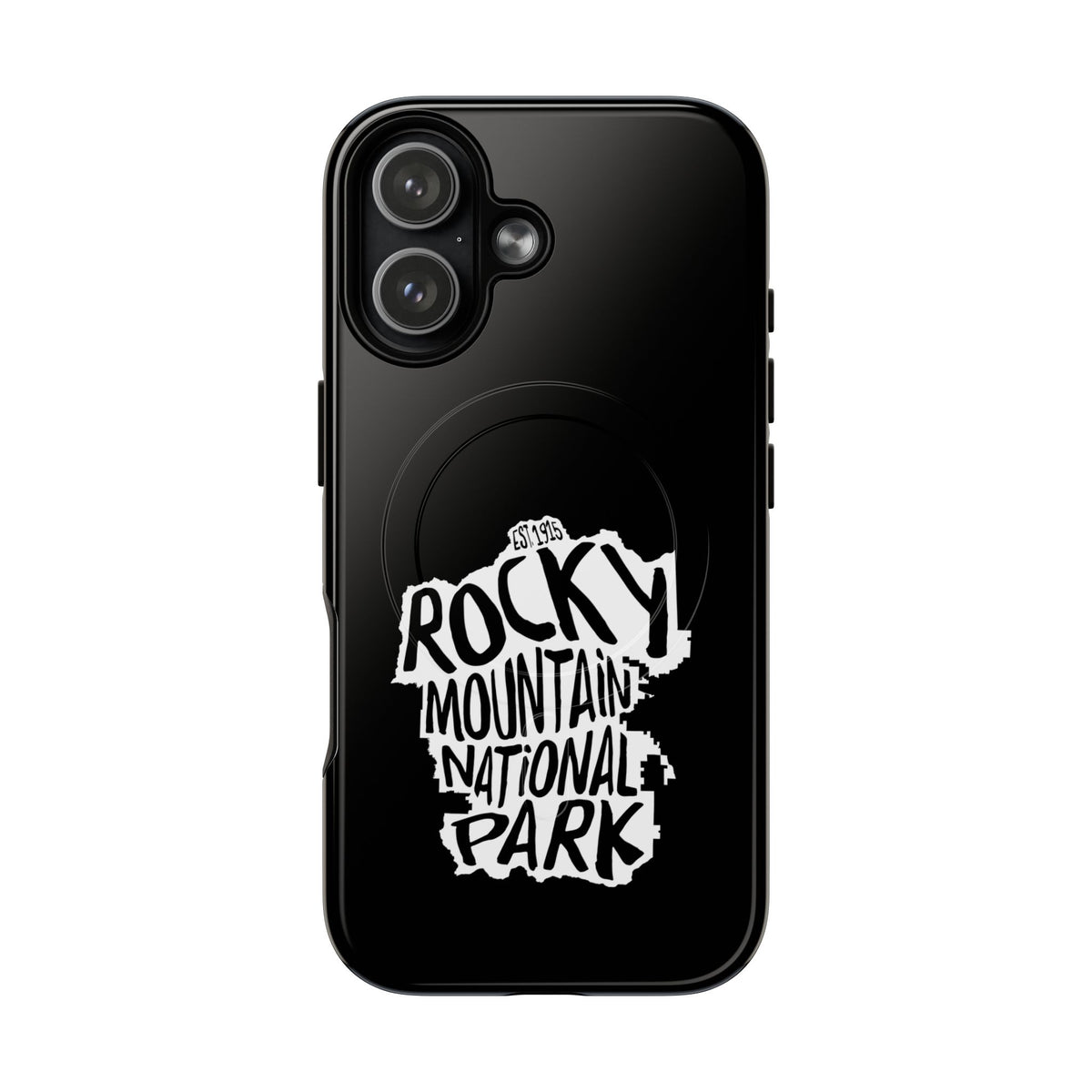 Rocky Mountain National Park iPhone Case with MagSafe - Map Design