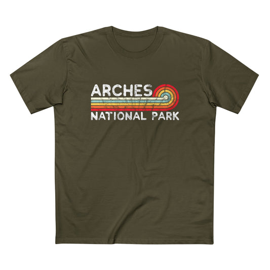 Arches National Park T-Shirt - Vintage Stretched Sunrise