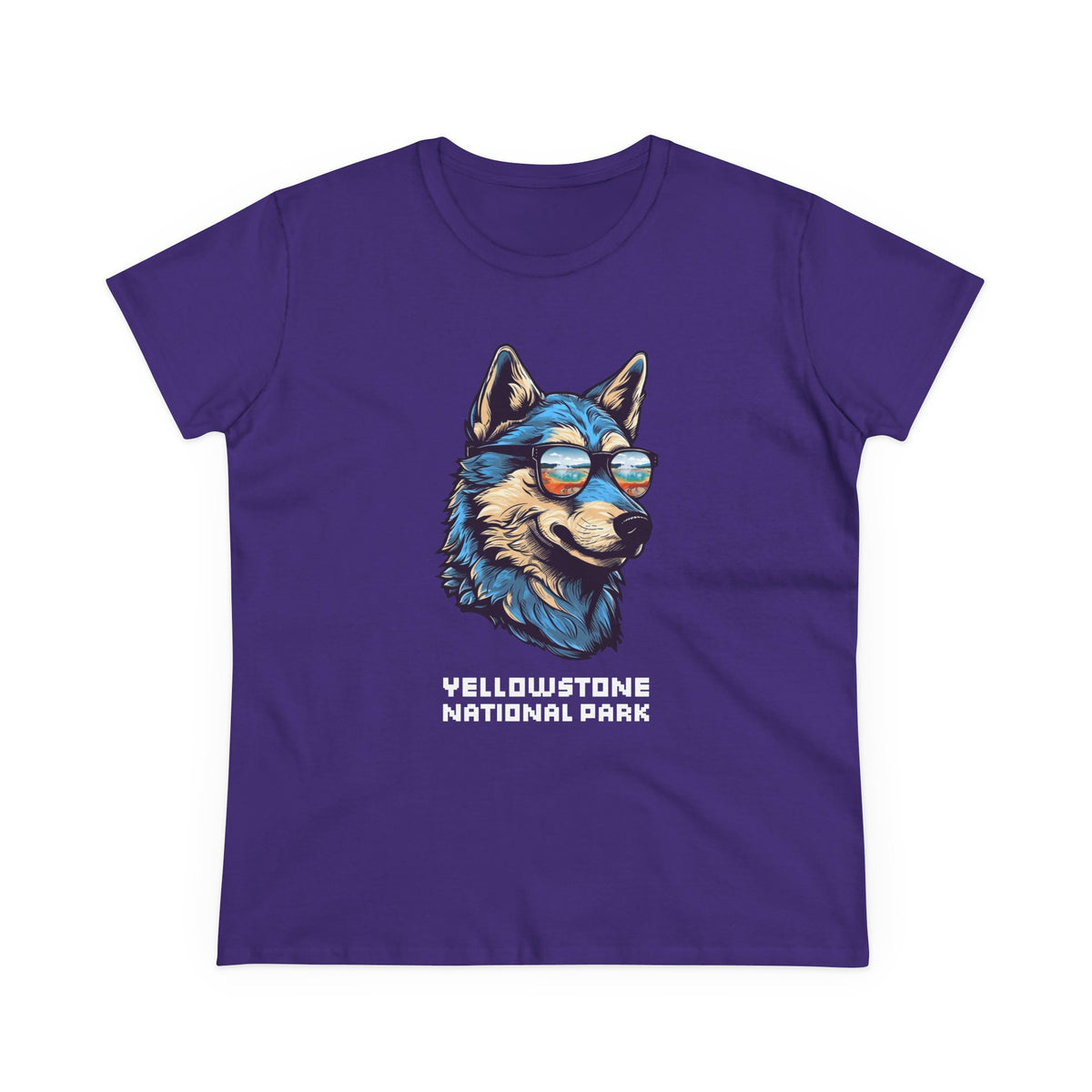 Yellowstone National Park Women's T-Shirt - Cool Wolf