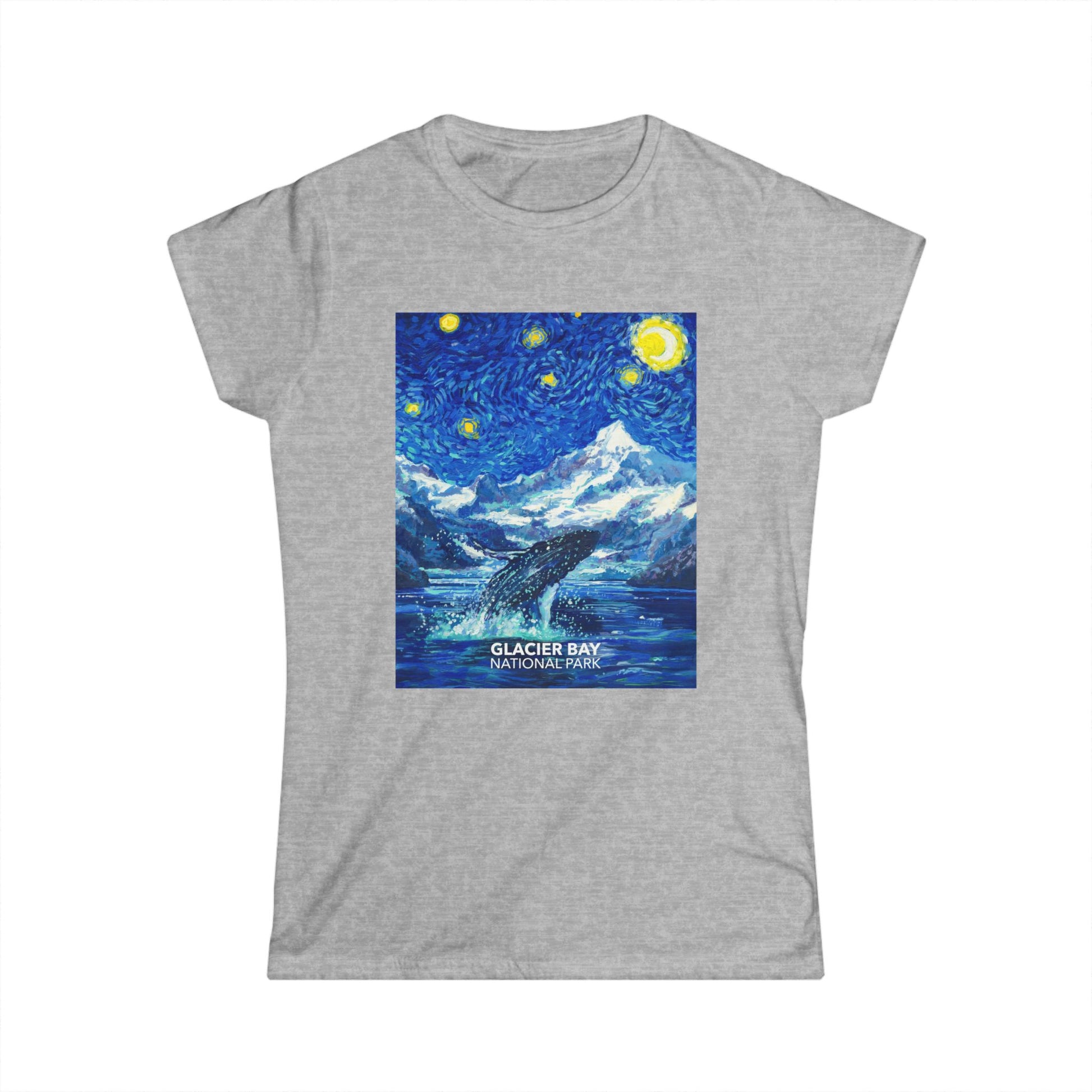 Glacier Bay National Park T-Shirt - Women's Starry Night — close-up