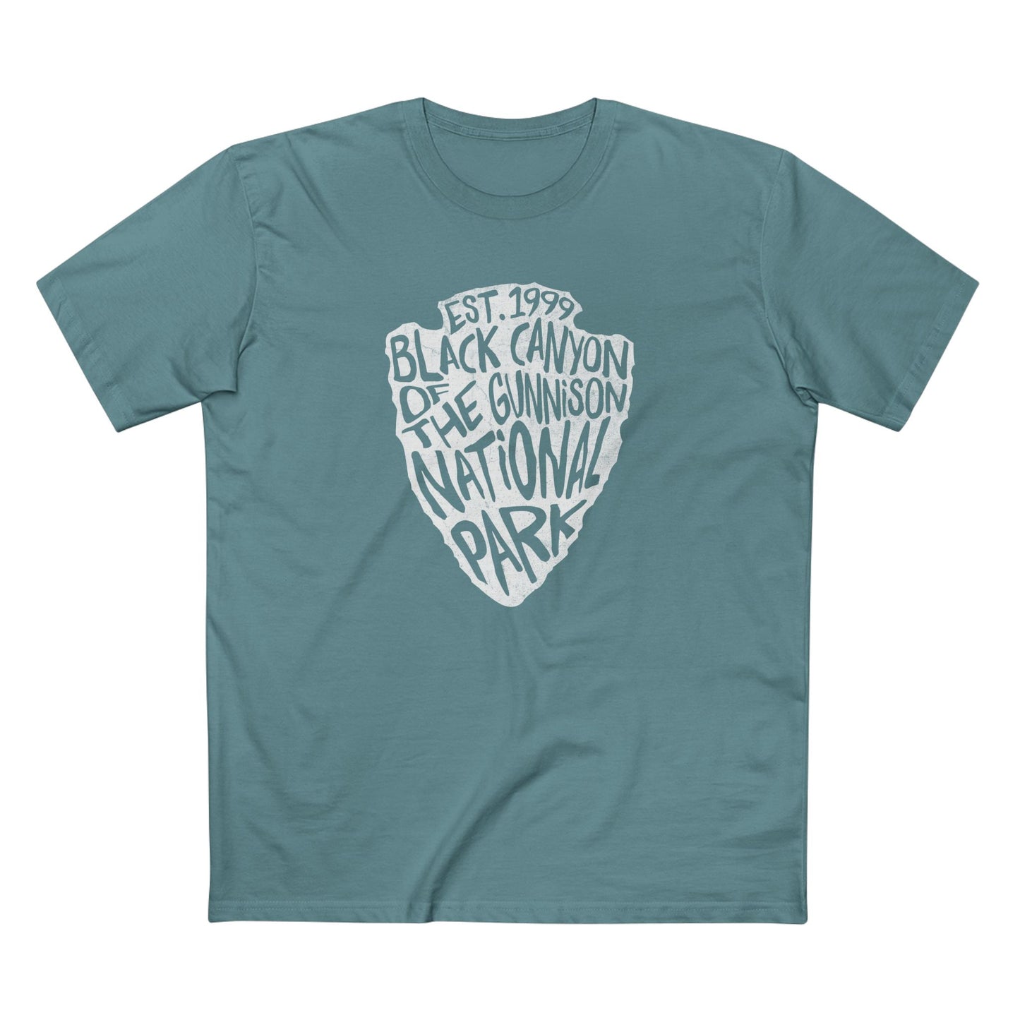 Black Canyon of the Gunnison National Park T-Shirt - Arrowhead Design in Slate Blue
