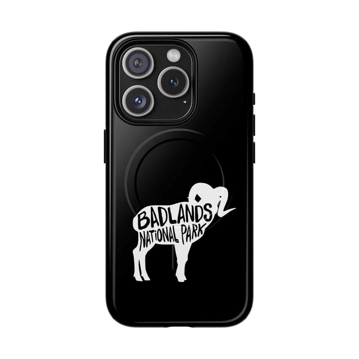 Badlands National Park iPhone Case with MagSafe - Bighorn Sheep Design