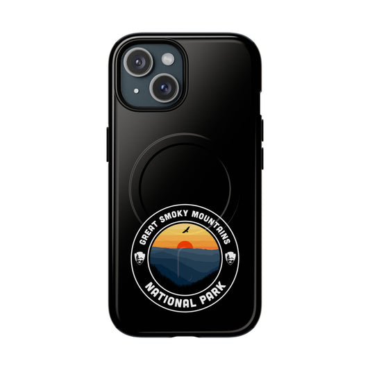 Great Smoky Mountains National Park iPhone Case with MagSafe - Round Emblem Design