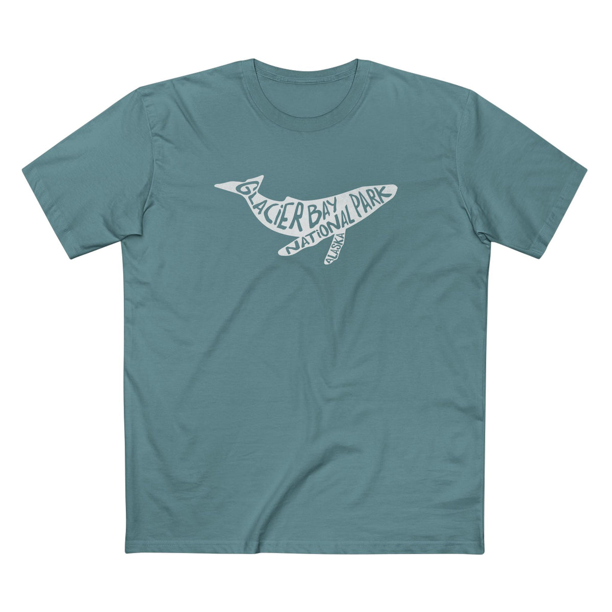 Glacier Bay National Park T-Shirt - Humpback Whale in Slate Blue