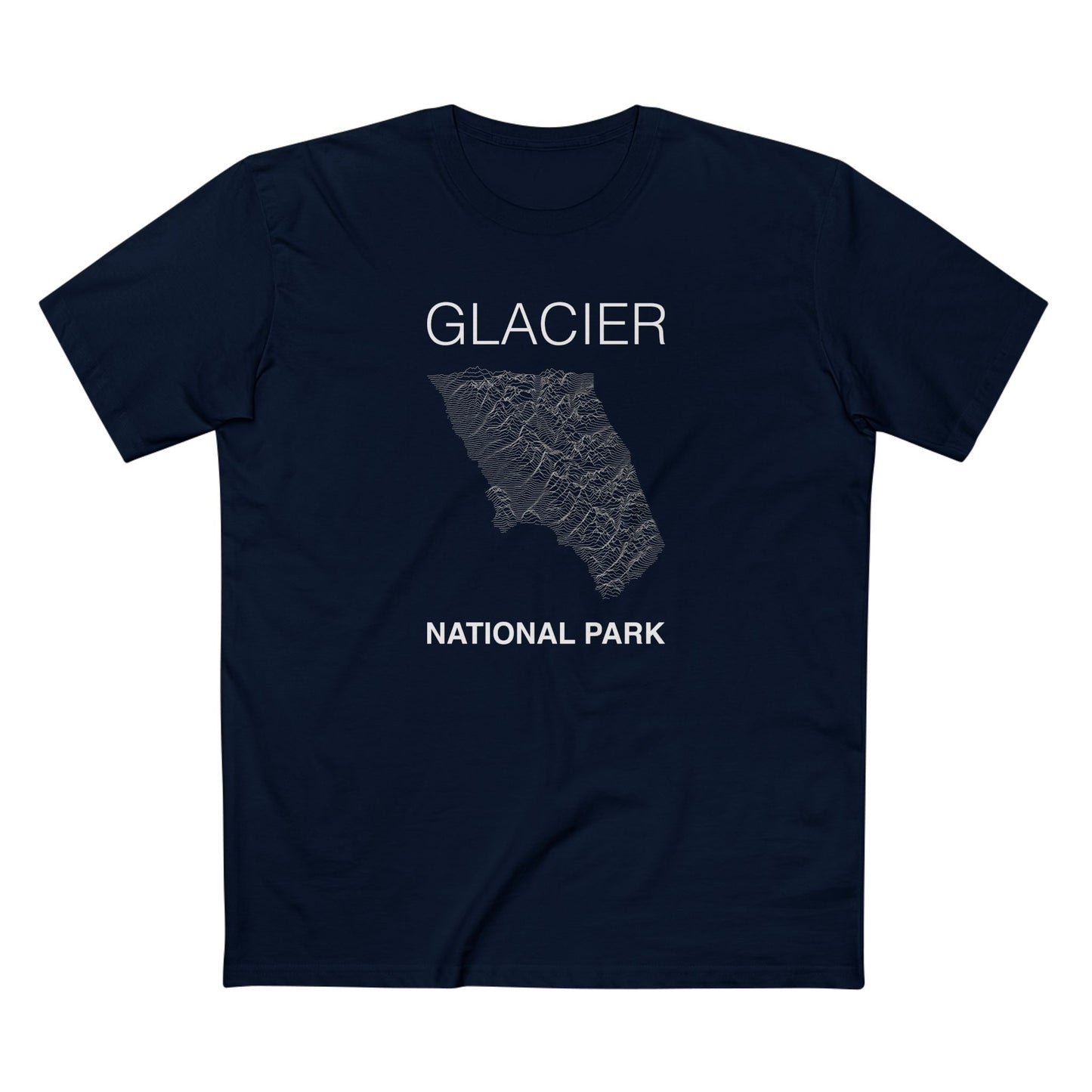 Glacier National Park T-Shirt Lines in Navy