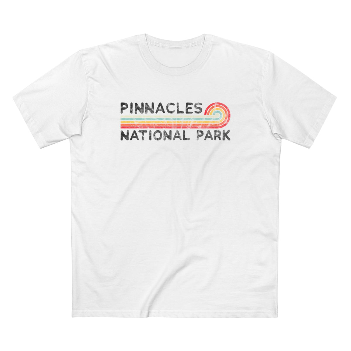 Pinnacles National Park T-Shirt - Vintage Stretched Sunrise in White