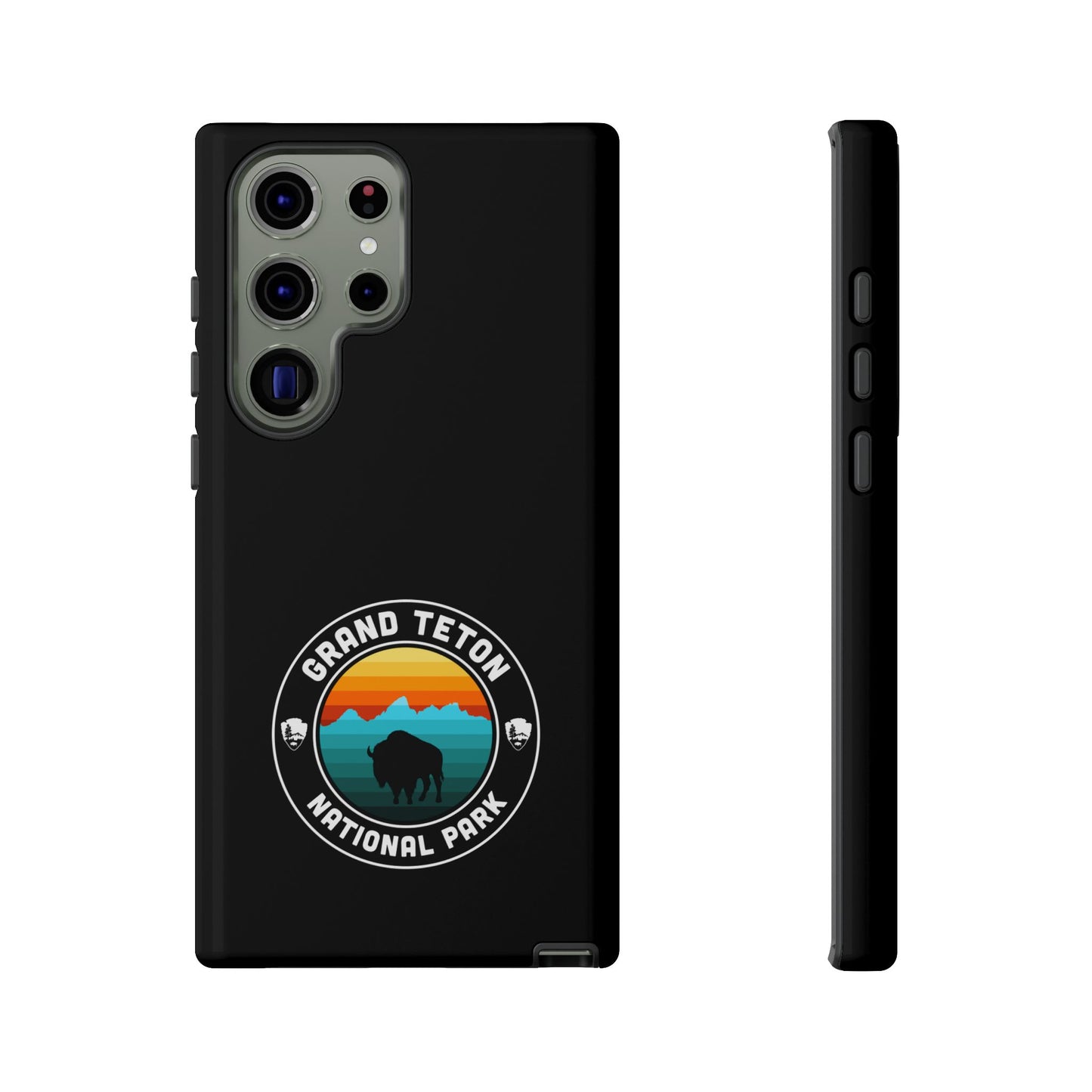 Grand Teton National Park Phone Case - Round Emblem Design