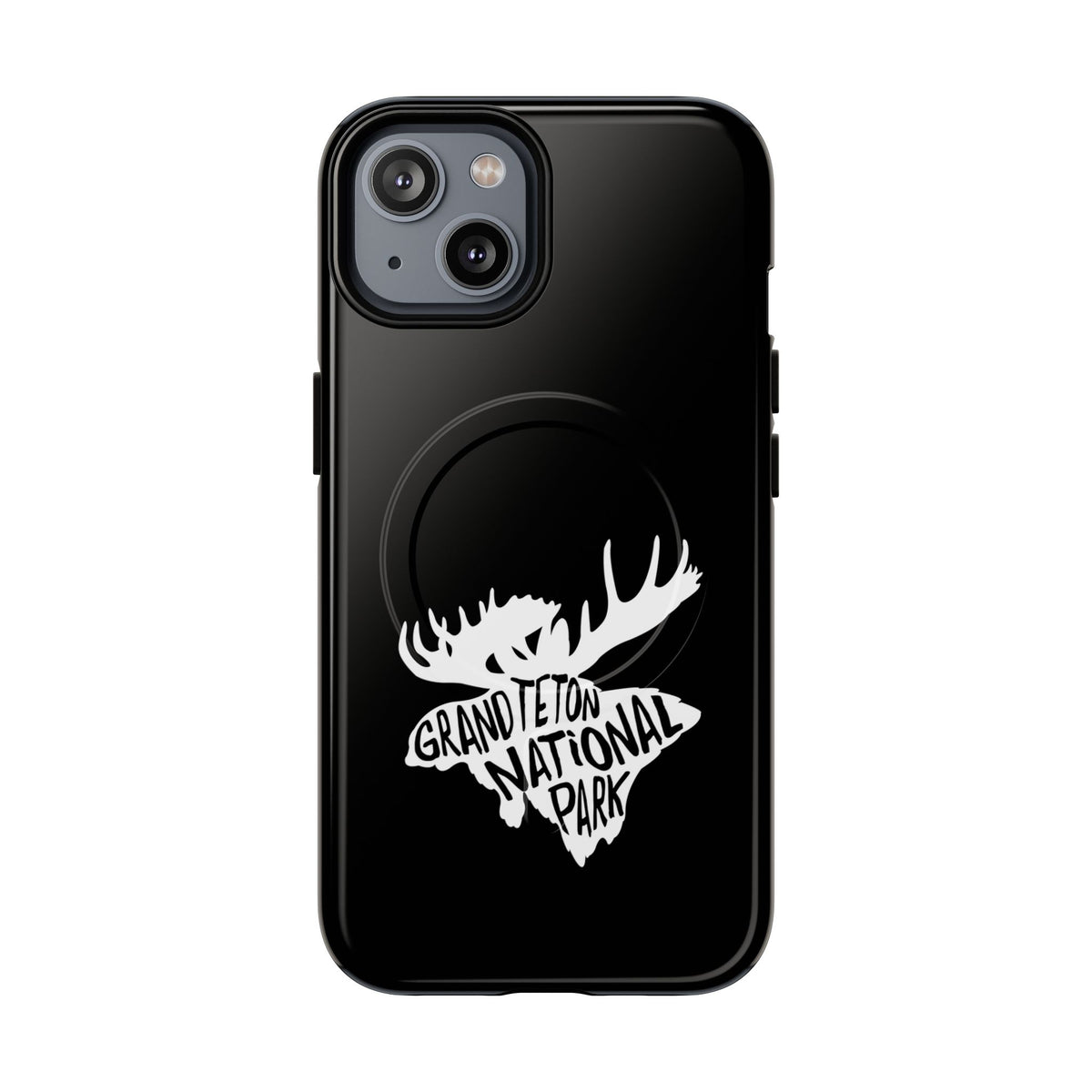 Grand Teton National Park iPhone Case with MagSafe - Moose Design