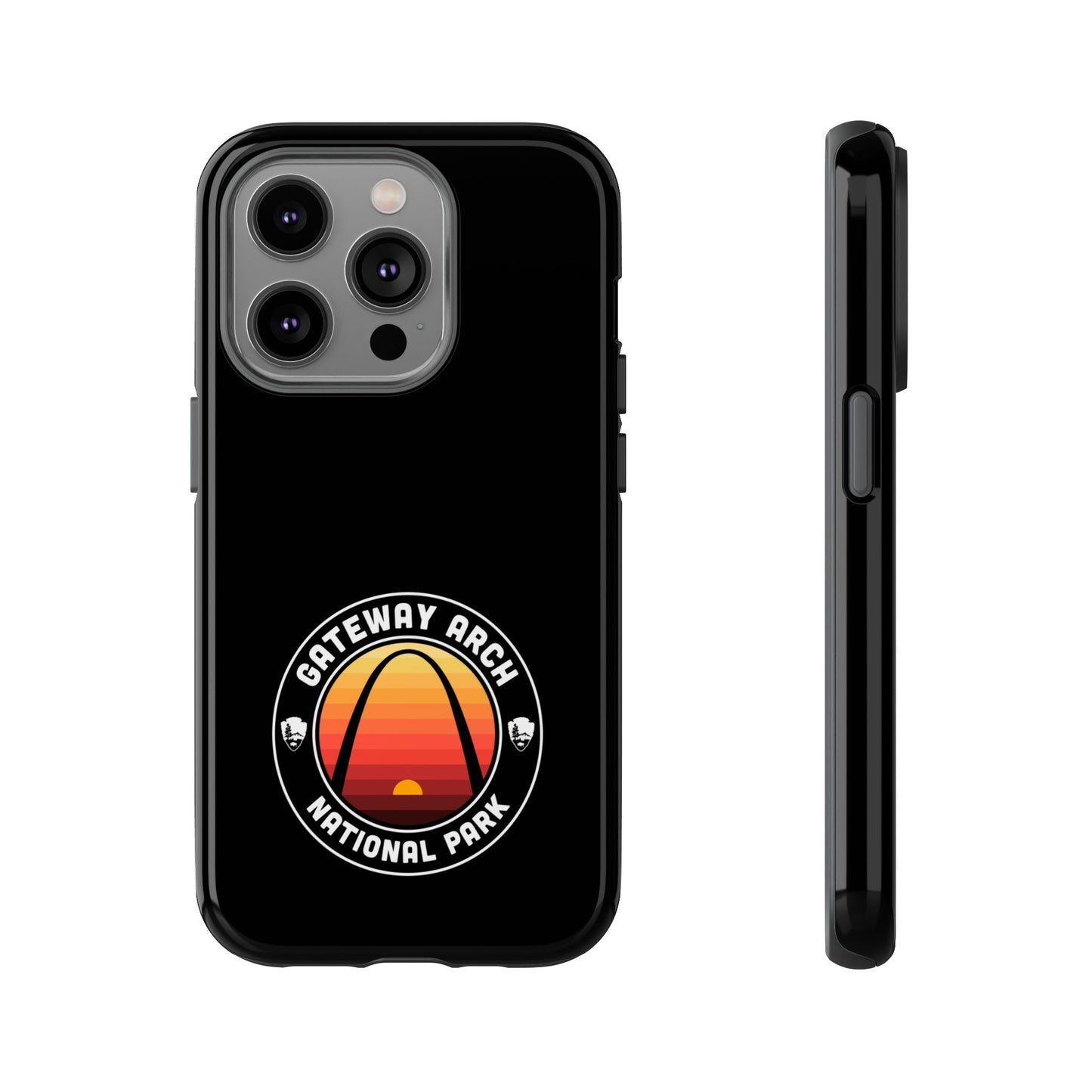 Gateway Arch National Park Phone Case - Round Emblem Design