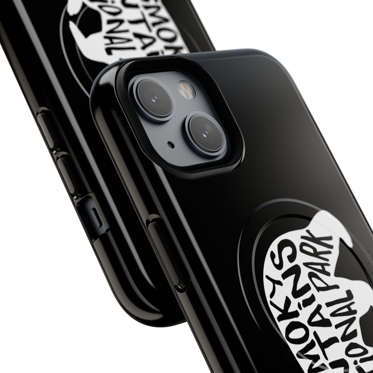 Great Smoky Mountains National Park iPhone Case with MagSafe - Black Bear Design