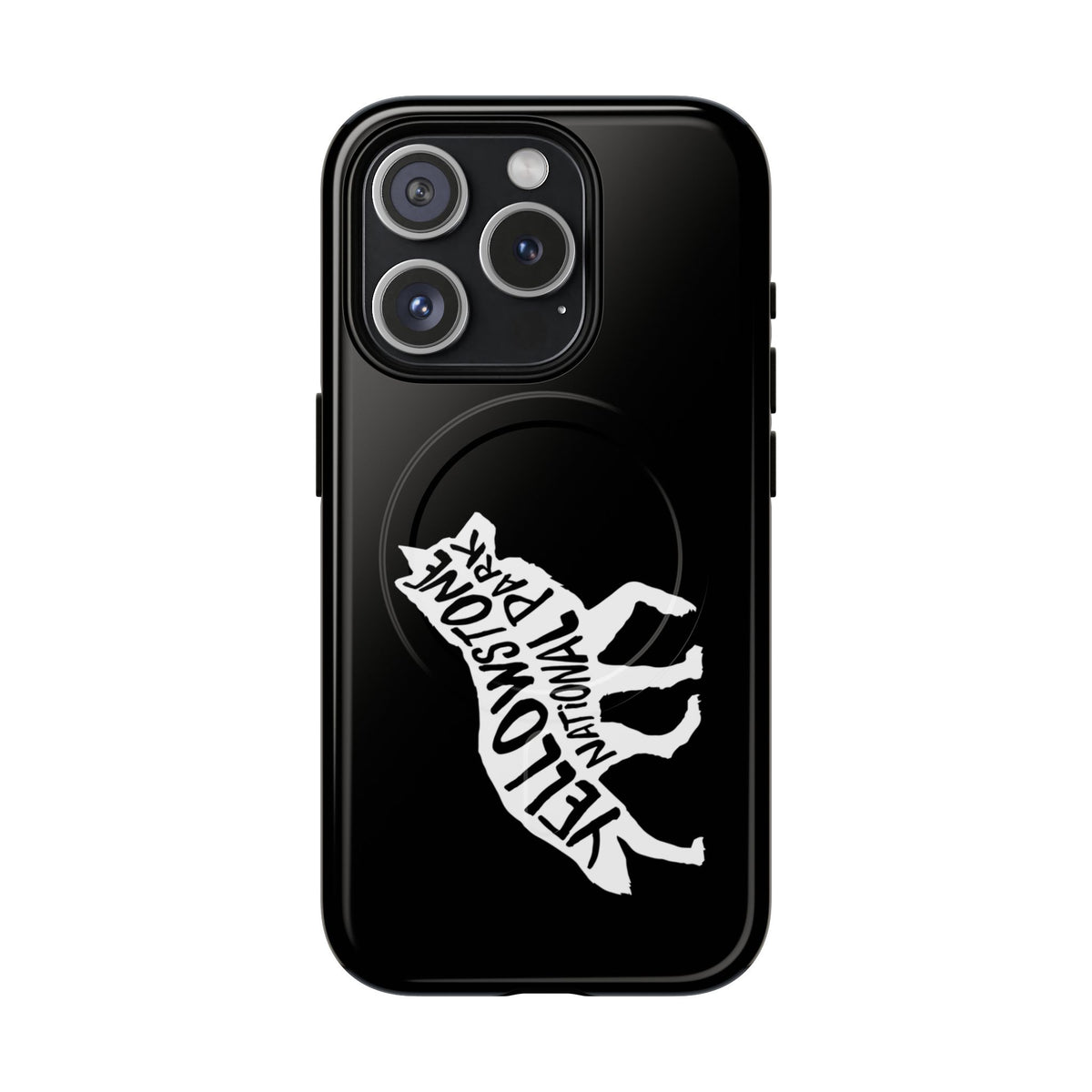 Yellowstone National Park iPhone Case with MagSafe - Wolf Design