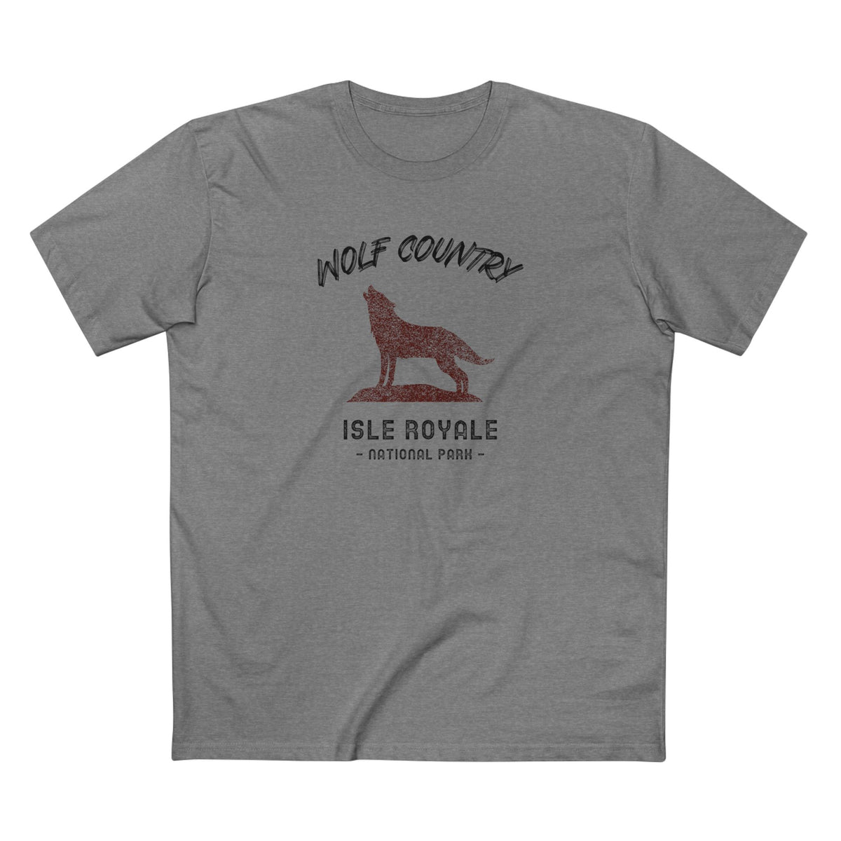Isle Royale National Park T-Shirt - Wolf Country in Athletic Heather
