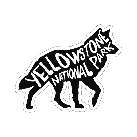 Yellowstone National Park Sticker - Wolf