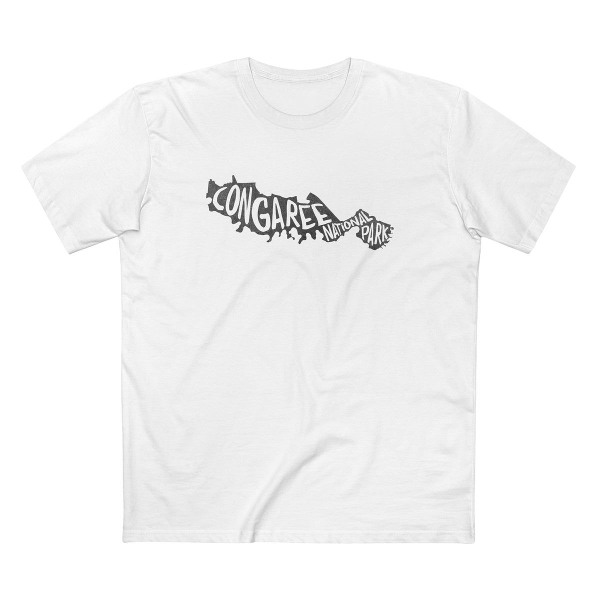 Congaree National Park T-Shirt - Map in White