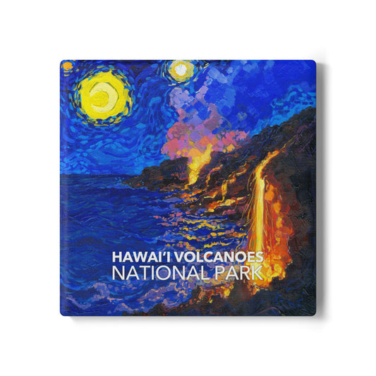 Hawaii Volcanoes National Park Coaster - The Starry Night
