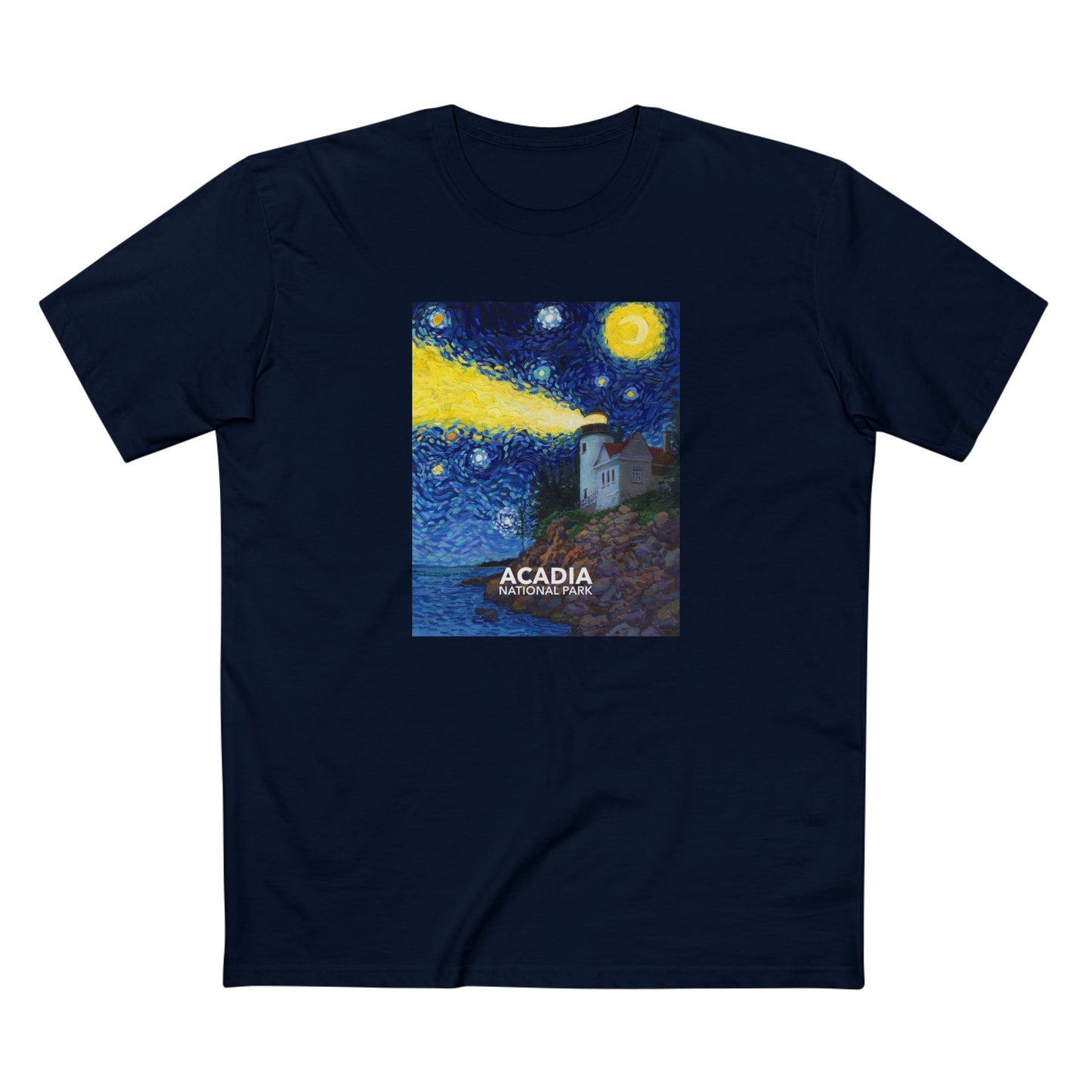 Acadia National Park T-Shirt - Starry Night in Navy