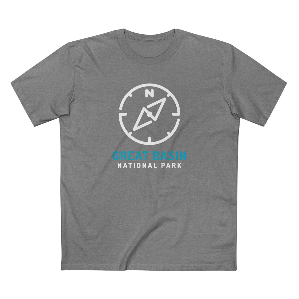 Great Basin National Park T-Shirt Compass Design in Athletic Heather