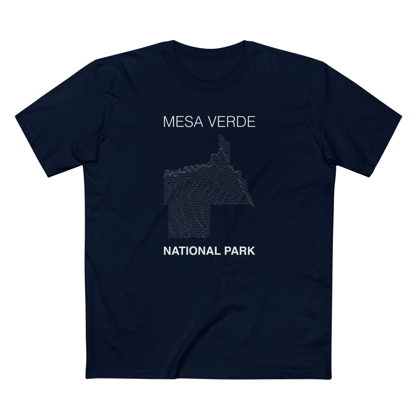 Mesa Verde National Park T-Shirt Lines in Navy