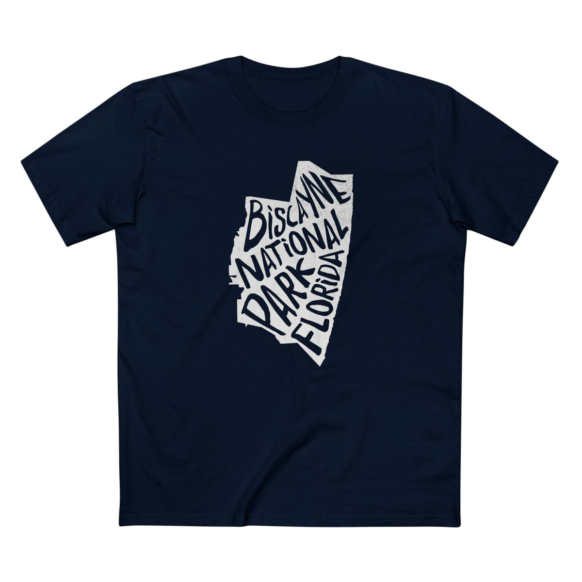 Biscayne National Park T-Shirt - Map in Navy