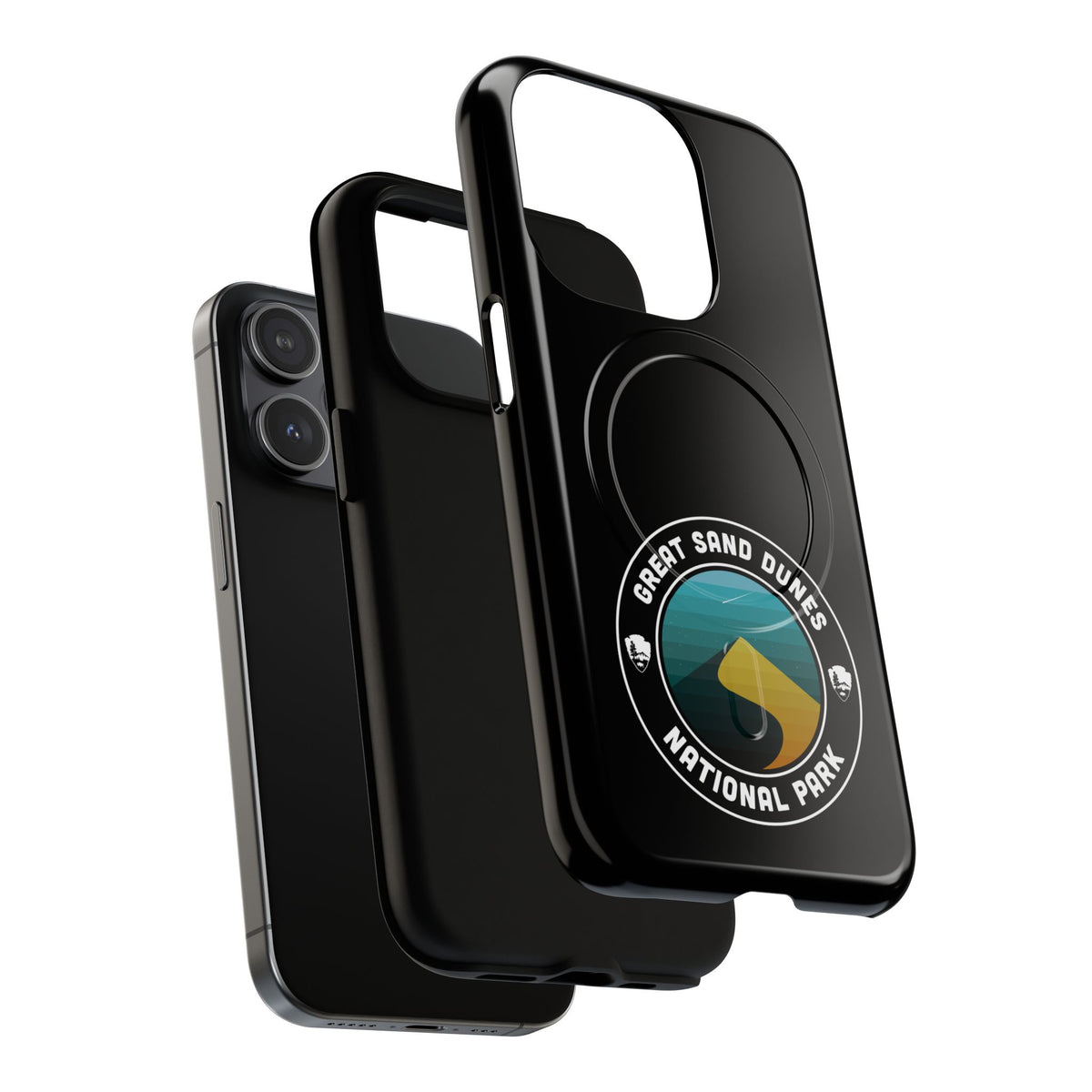 Great Sand Dunes National Park iPhone Case with MagSafe - Round Emblem Design