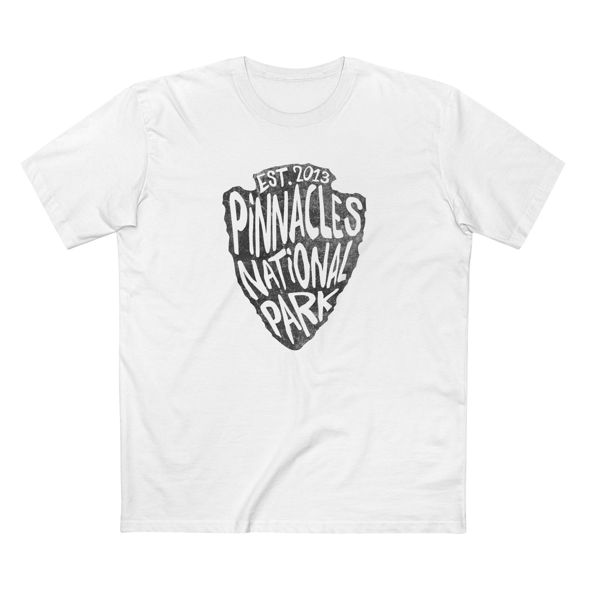 Pinnacles National Park T-Shirt - Arrowhead Design in White