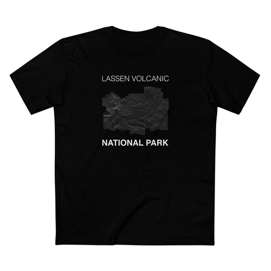 Lassen Volcanic National Park T-Shirt Lines in Black