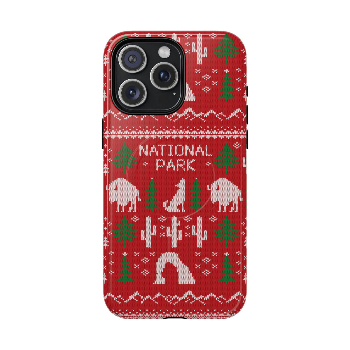 National Park iPhone Case with MagSafe - Fair Isle Pattern