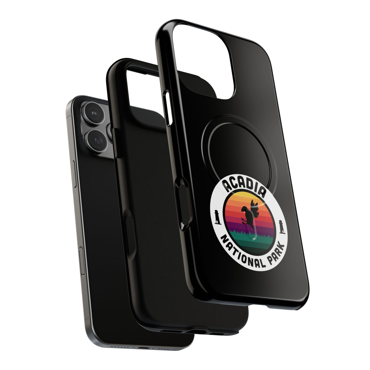 Acadia National Park iPhone Case with MagSafe - Round Emblem Design